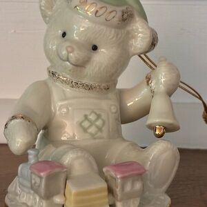 Vintage Lenox Teddy’s Millennium Wish Bear 2000 Ornament Limited Edition